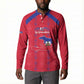 Custom Haiti Football Button Sweatshirt Les Grenadiers Veve Vodou Red