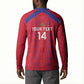 Custom Haiti Football Button Sweatshirt Les Grenadiers Veve Vodou Red