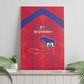 Haiti Football Canvas Wall Art Les Grenadiers Veve Vodou Red - African Pride