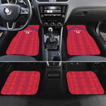 Custom Haiti Football Car Mats Les Grenadiers Veve Vodou Red - African Pride