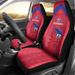 Haiti Football Car Seat Cover Les Grenadiers Veve Vodou Red - African Pride