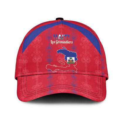 Haiti Football Classic Cap Les Grenadiers Veve Vodou Red - African Pride