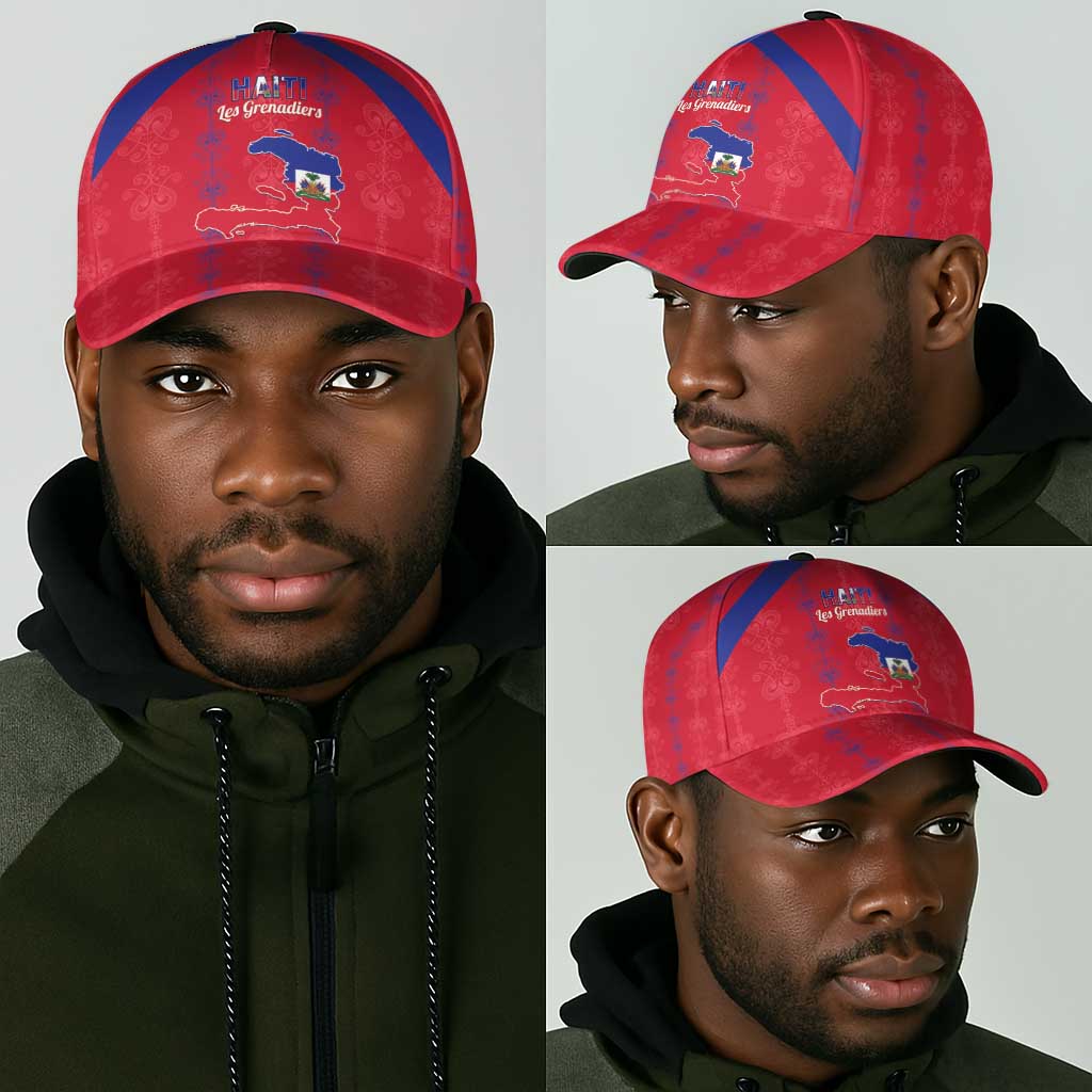 Haiti Football Classic Cap Les Grenadiers Veve Vodou Red - African Pride