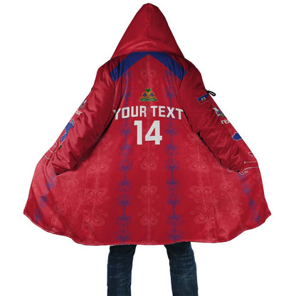 Custom Haiti Football Cloak Les Grenadiers Veve Vodou Red