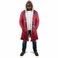 Custom Haiti Football Cloak Les Grenadiers Veve Vodou Red