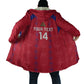 Custom Haiti Football Cloak Les Grenadiers Veve Vodou Red