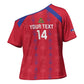 Custom Haiti Football Cross Shoulder Shirt Les Grenadiers Veve Vodou Red