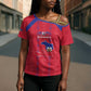 Custom Haiti Football Cross Shoulder Shirt Les Grenadiers Veve Vodou Red