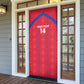 Custom Haiti Football Door Cover Les Grenadiers Veve Vodou Red
