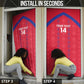 Custom Haiti Football Door Cover Les Grenadiers Veve Vodou Red