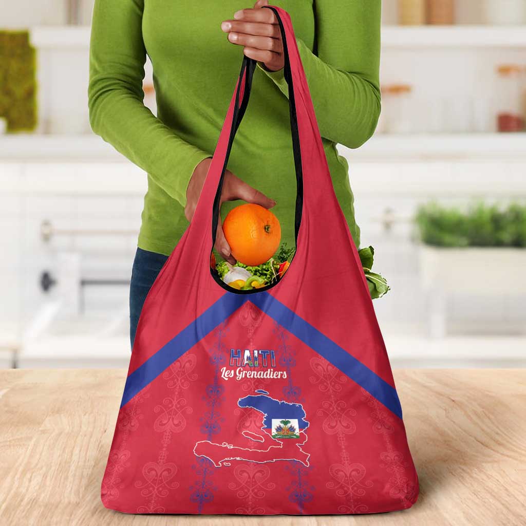 Haiti Football Grocery Bag Les Grenadiers Veve Vodou Red - African Pride