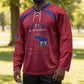 Custom Haiti Football Hockey Jersey Les Grenadiers Veve Vodou Red