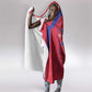 Haiti Football Hooded Blanket Les Grenadiers Veve Vodou Red - African Pride