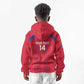 Custom Haiti Football Kid Hoodie Les Grenadiers Veve Vodou Red - African Pride
