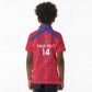 Custom Haiti Football Kid Polo Shirt Les Grenadiers Veve Vodou Red - African Pride