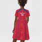 Custom Haiti Football Kid Short Sleeve Dress Les Grenadiers Veve Vodou Red - African Pride