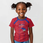 Custom Haiti Football Kid T shirt Les Grenadiers Veve Vodou Red - African Pride