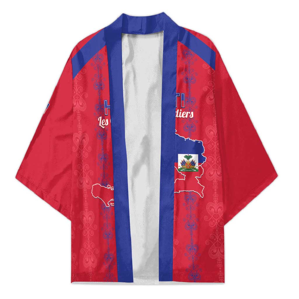 Custom Haiti Football Kimono Les Grenadiers Veve Vodou Red