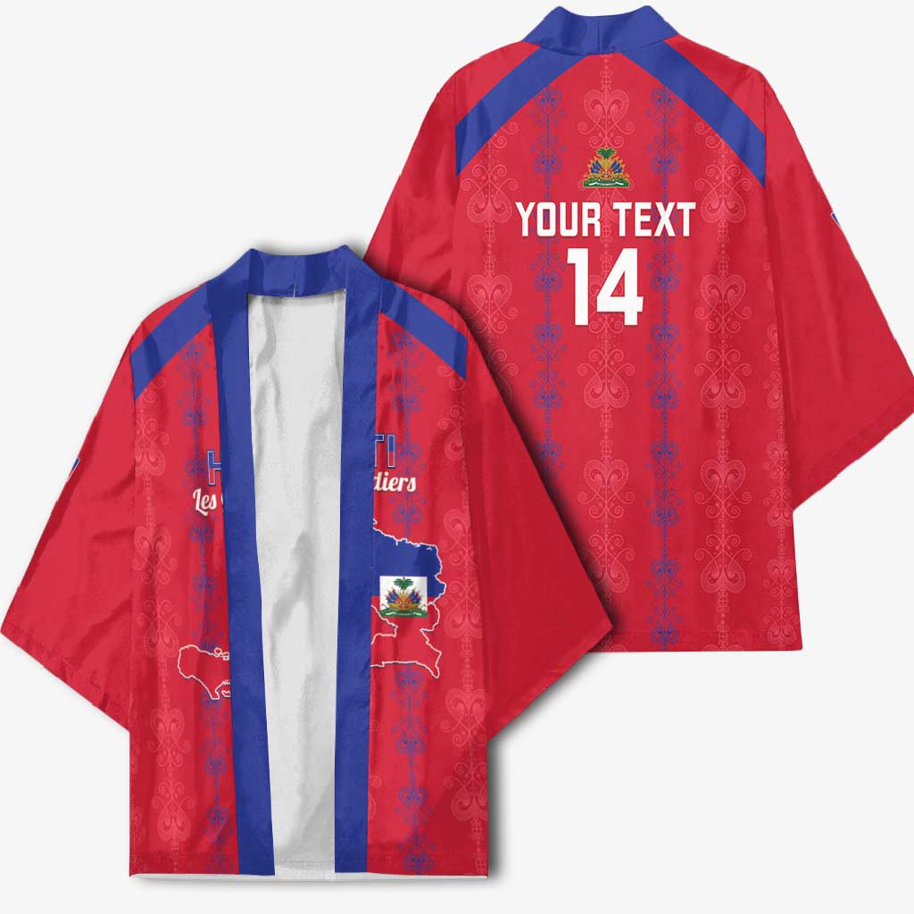 Custom Haiti Football Kimono Les Grenadiers Veve Vodou Red