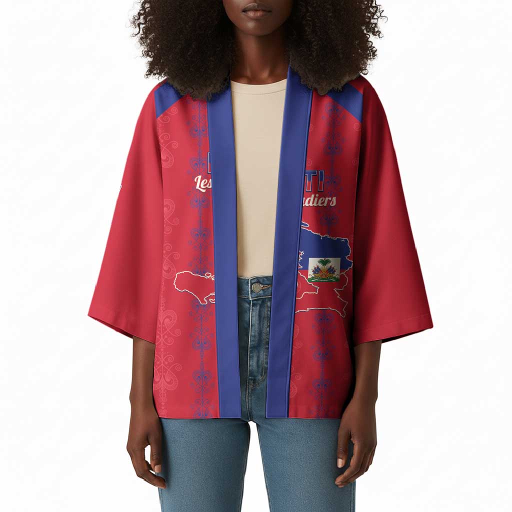 Custom Haiti Football Kimono Les Grenadiers Veve Vodou Red