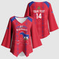 Custom Haiti Football Kimono Sleeve Blouse Les Grenadiers Veve Vodou Red
