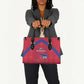 Haiti Football Leather Bag Les Grenadiers Veve Vodou Red