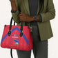 Haiti Football Leather Bag Les Grenadiers Veve Vodou Red