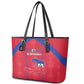 Haiti Football Leather Tote Bag Les Grenadiers Veve Vodou Red - African Pride