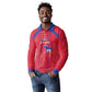 Custom Haiti Football Long Sleeve Polo Shirt Les Grenadiers Veve Vodou Red - African Pride