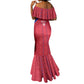 Custom Haiti Football Mermaid Dress Les Grenadiers Veve Vodou Red - African Pride