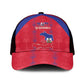 Haiti Football Mesh Trucker Cap Les Grenadiers Veve Vodou Red - African Pride