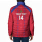 Custom Haiti Football Padded Jacket Les Grenadiers Veve Vodou Red