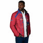 Custom Haiti Football Padded Jacket Les Grenadiers Veve Vodou Red