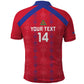 Custom Haiti Football Polo Shirt Les Grenadiers Veve Vodou Red - African Pride