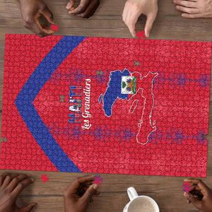 Haiti Football Puzzle Les Grenadiers Veve Vodou Red