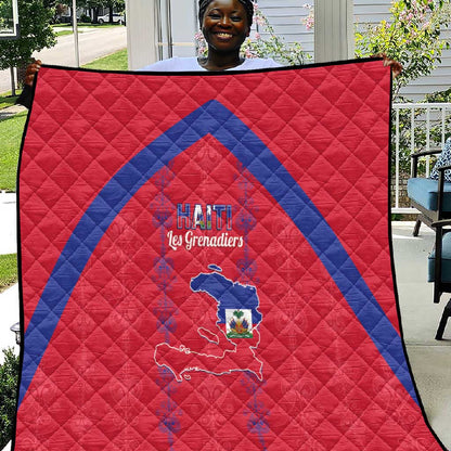 Haiti Football Quilt Les Grenadiers Veve Vodou Red - African Pride