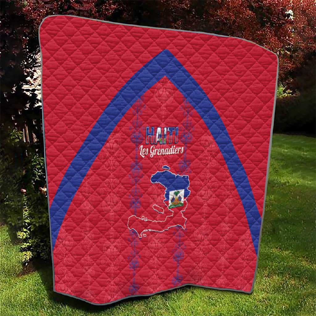 Haiti Football Quilt Les Grenadiers Veve Vodou Red - African Pride