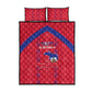 Haiti Football Quilt Bed Set Les Grenadiers Veve Vodou Red - African Pride