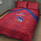 Haiti Football Quilt Bed Set Les Grenadiers Veve Vodou Red - African Pride