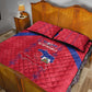 Haiti Football Quilt Bed Set Les Grenadiers Veve Vodou Red - African Pride
