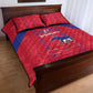 Haiti Football Quilt Bed Set Les Grenadiers Veve Vodou Red - African Pride