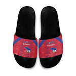Haiti Football Slide Sandals Les Grenadiers Veve Vodou Red