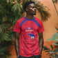 Custom Haiti Football T shirt Les Grenadiers Veve Vodou Red - African Pride