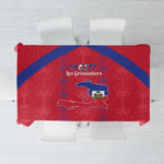 Haiti Football Tablecloth Les Grenadiers Veve Vodou Red - African Pride