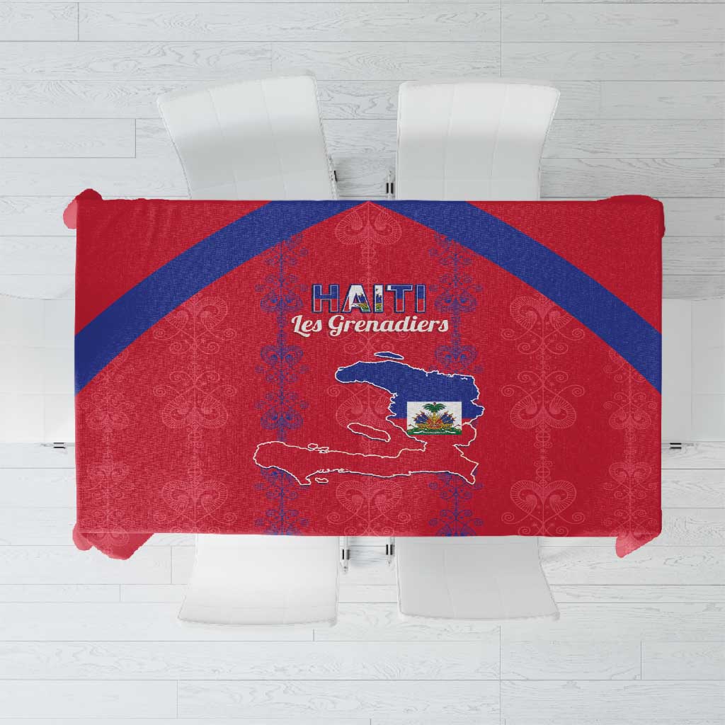 Haiti Football Tablecloth Les Grenadiers Veve Vodou Red - African Pride
