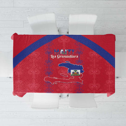 Haiti Football Tablecloth Les Grenadiers Veve Vodou Red - African Pride
