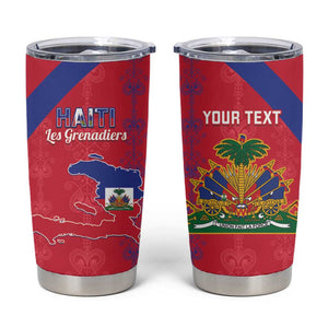 Custom Haiti Football Tumbler Cup Les Grenadiers Veve Vodou Red - African Pride