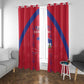 Haiti Football Window Curtain Les Grenadiers Veve Vodou Red - African Pride
