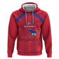 Custom Haiti Football Zip Hoodie Les Grenadiers Veve Vodou Red - African Pride