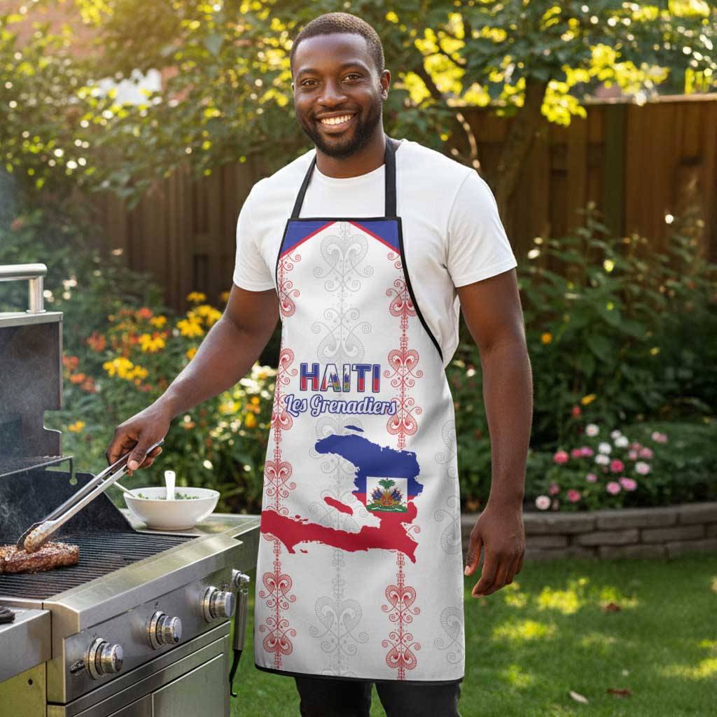 Haiti Football Apron Les Grenadiers Veve Vodou White